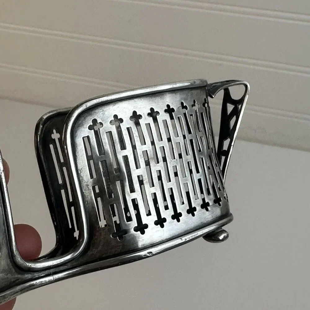 Antique Sterling Silver WEBSTER Art Nouveau Deco Teaspoon Holder Pierced Rack